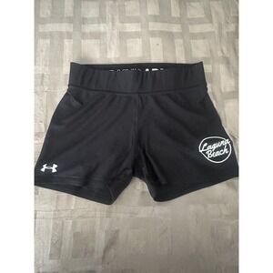 Under Armour Volleyball Shorts Womens Large Black HeatGear Laguna Beach 1351243